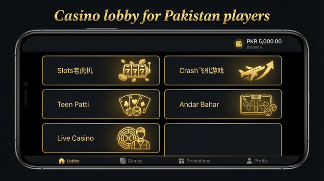 Lobby view of PKR47 Game for Pakistan users